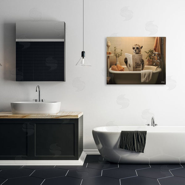 Stupell Industries RB | Wild Cat In Bathtub Wall Art