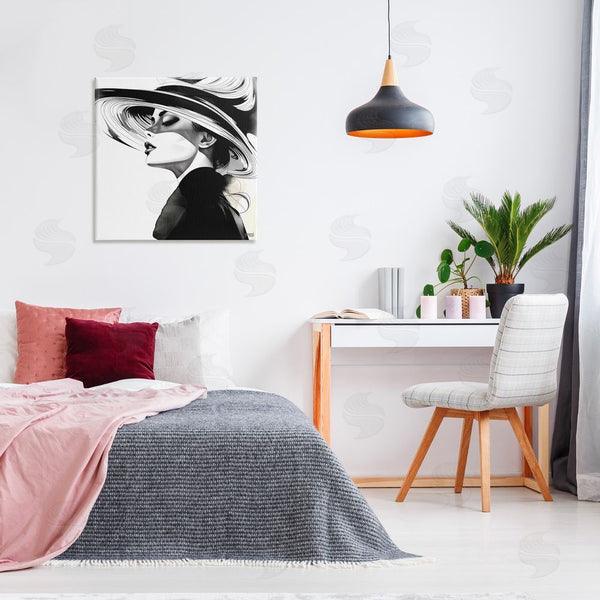 Stupell Industries RB | Woman & Abstract Hat Wall Art