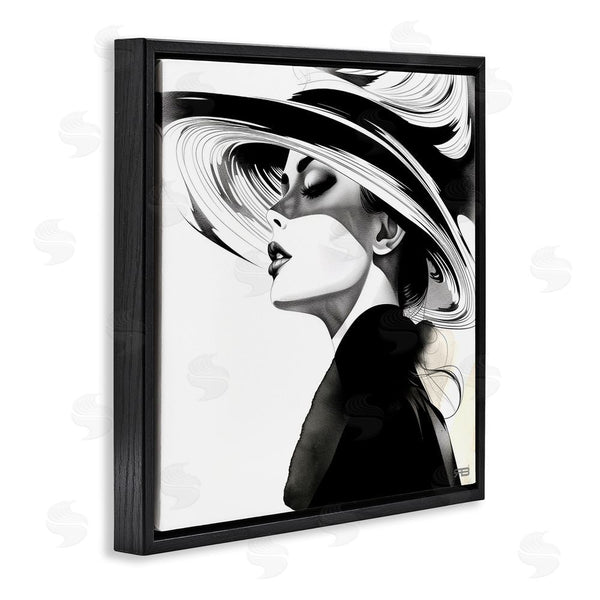 Stupell Industries RB | Woman & Abstract Hat Wall Art