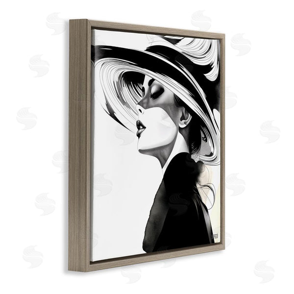 Stupell Industries RB | Woman & Abstract Hat Wall Art