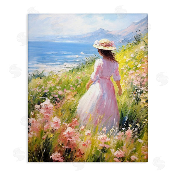 stupell industries RB | Woman & Scenic Beach