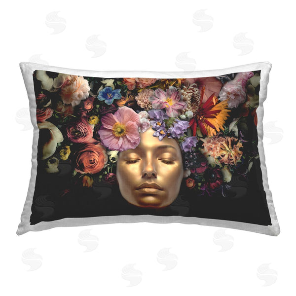 stupell industries Reinders | Gold Face with Flowers