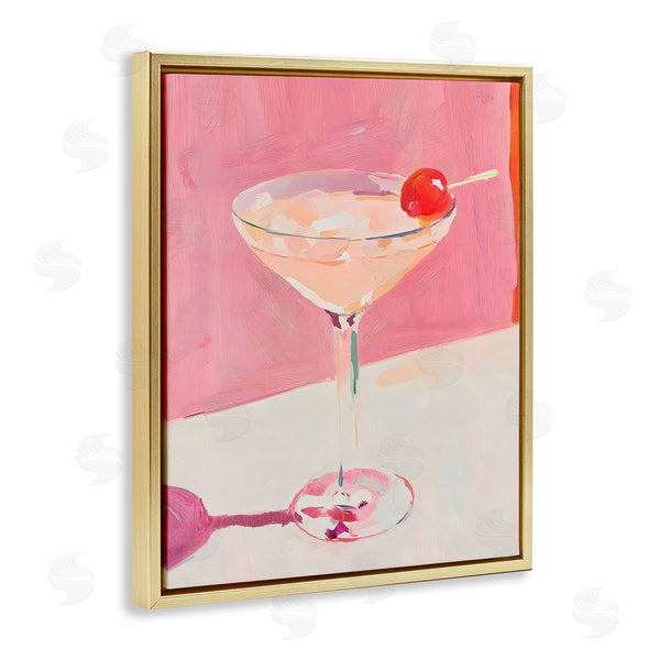 Stupell Industries Riley B | Pink Cherry Cocktail