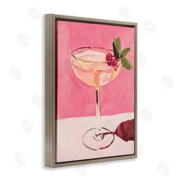Stupell Industries Riley B | Pink Cocktail & Cherries
