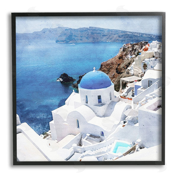 Stupell Industries Riley B | Santorini Ocean Scenery