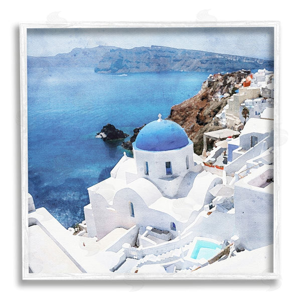 Stupell Industries Riley B | Santorini Ocean Scenery