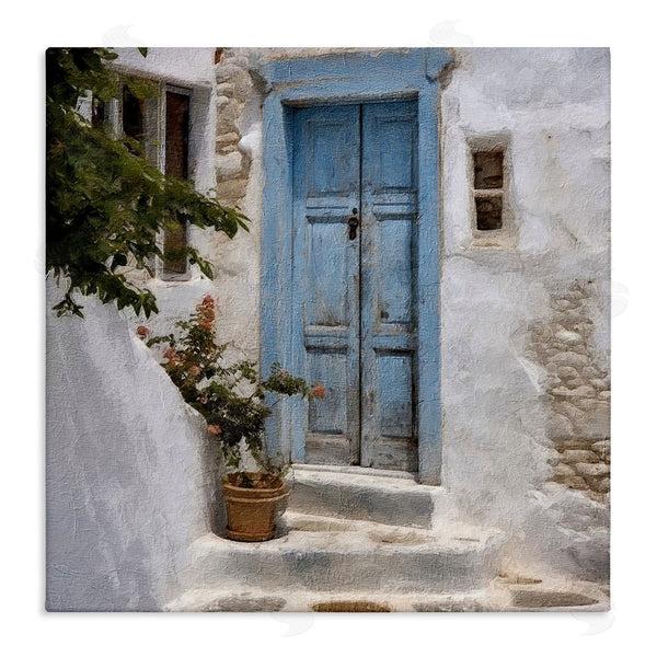 stupell industries RileyB | Blue Greek Door Wall Art