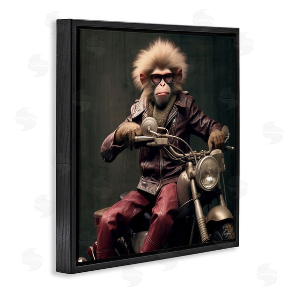 Stupell Industries Roozbeh | Biker Monkey Portrait
