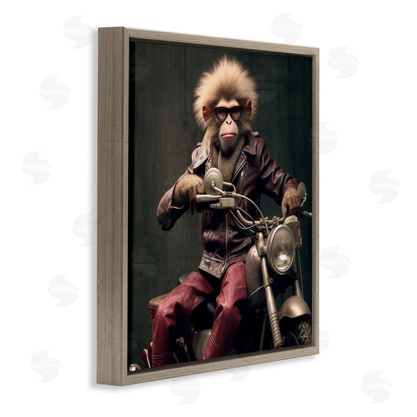 Stupell Industries Roozbeh | Biker Monkey Portrait