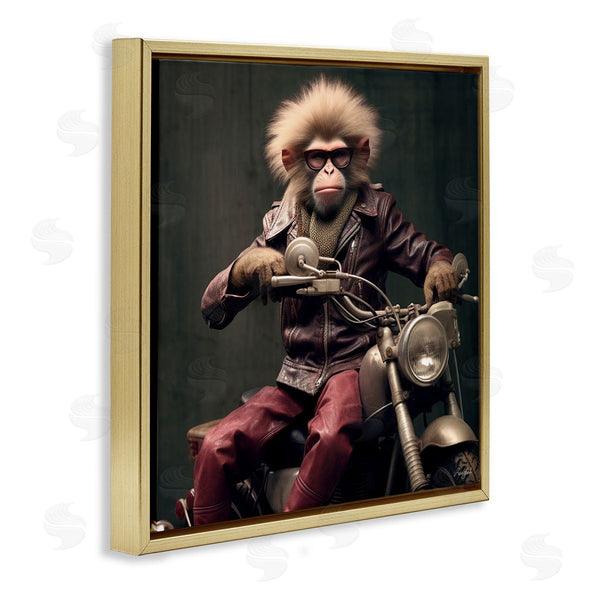Stupell Industries Roozbeh | Biker Monkey Portrait