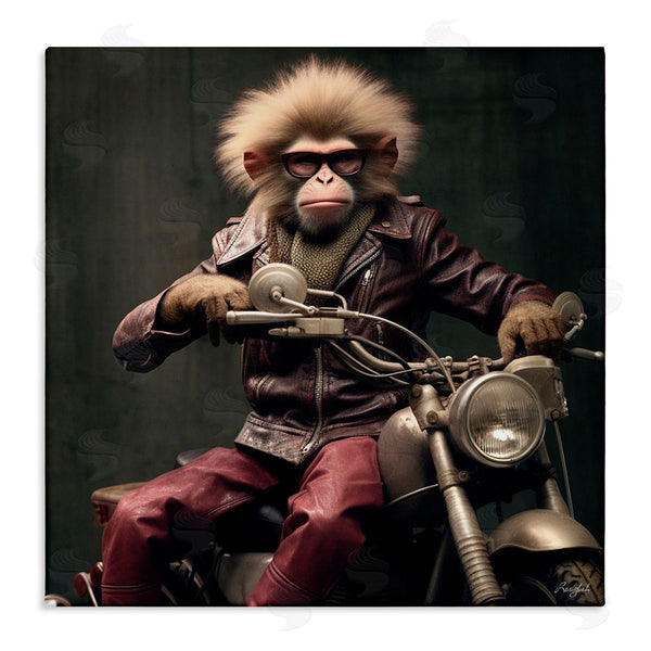 stupell industries Roozbeh | Biker Monkey Portrait