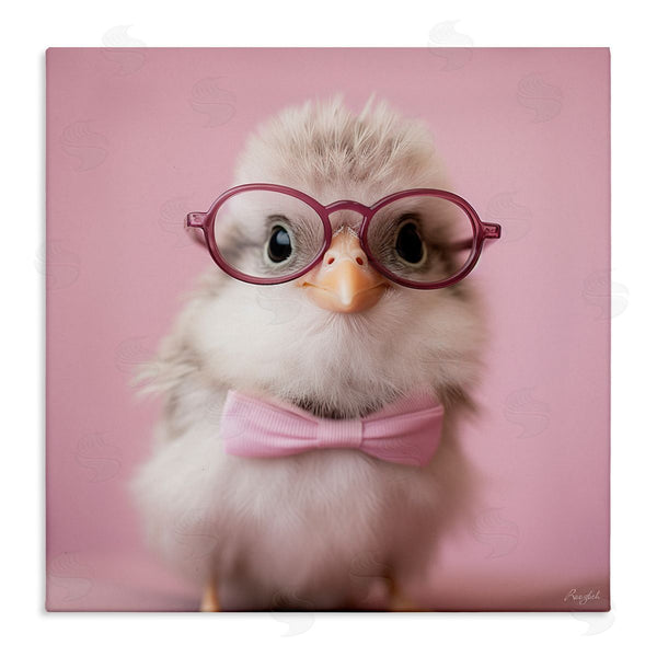 stupell industries Roozbeh | Bird With Pink Bowtie