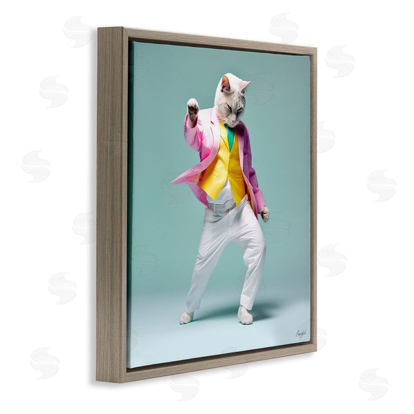 Stupell Industries Roozbeh | Dancing Cat Portrait