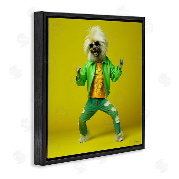 Stupell Industries Roozbeh | Dancing Dog In Green