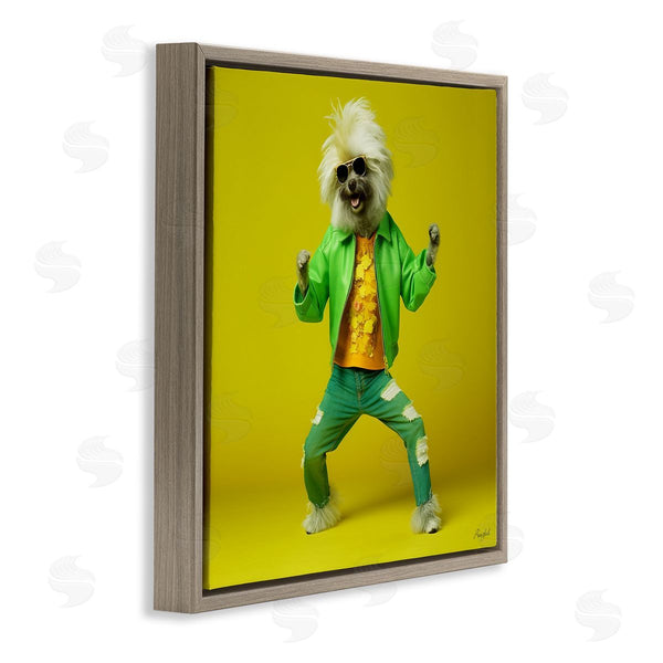 Stupell Industries Roozbeh | Dancing Dog In Green