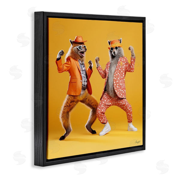 Stupell Industries Roozbeh | Dancing Foxes On Yellow