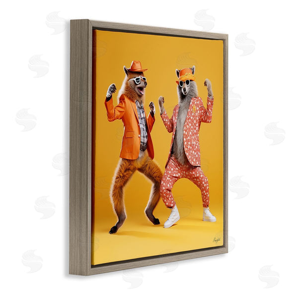 Stupell Industries Roozbeh | Dancing Foxes On Yellow