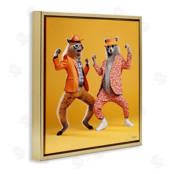 Stupell Industries Roozbeh | Dancing Foxes On Yellow
