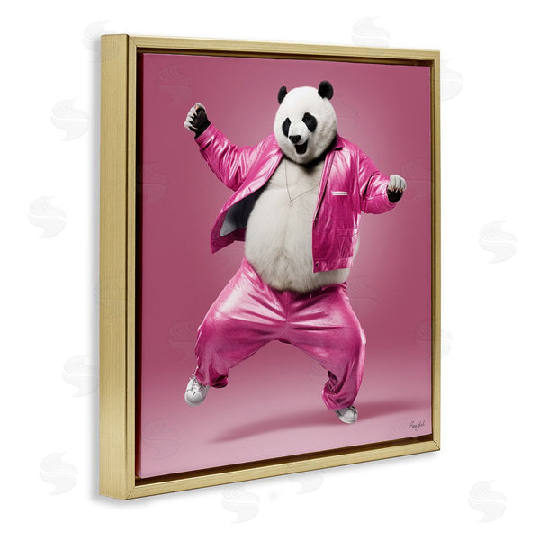 Stupell Industries Roozbeh | Dancing Panda In Pink
