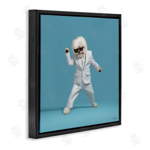 Stupell Industries Roozbeh | Dog Dancing On Blue