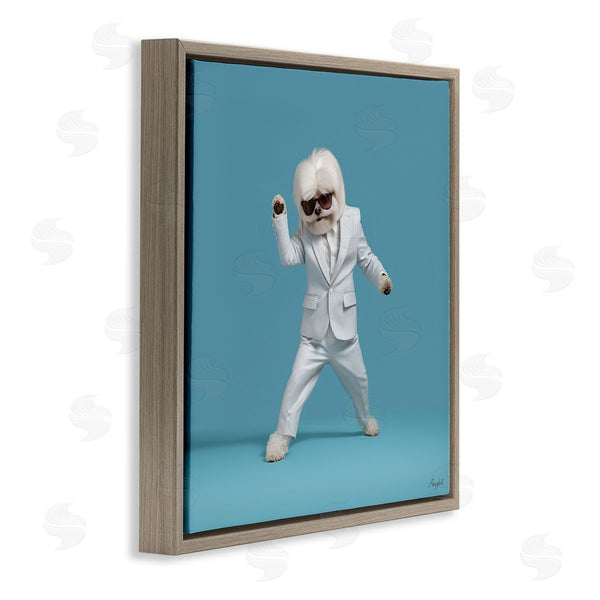 Stupell Industries Roozbeh | Dog Dancing On Blue