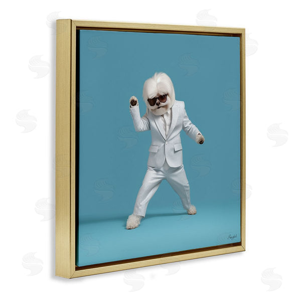 Stupell Industries Roozbeh | Dog Dancing On Blue