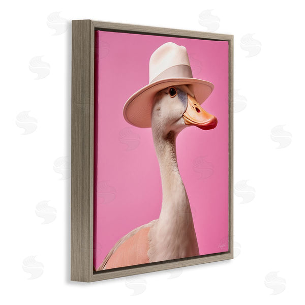 Stupell Industries Roozbeh | Duck In Hat On Pink