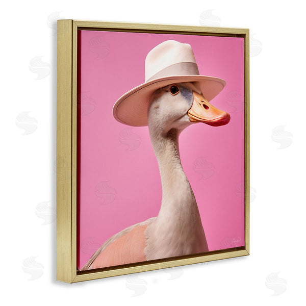 Stupell Industries Roozbeh | Duck In Hat On Pink