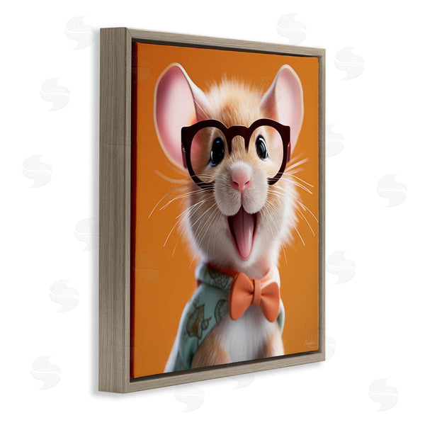Stupell Industries Roozbeh | Happy Mouse On Orange