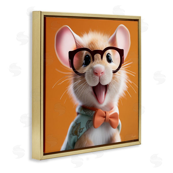 Stupell Industries Roozbeh | Happy Mouse On Orange