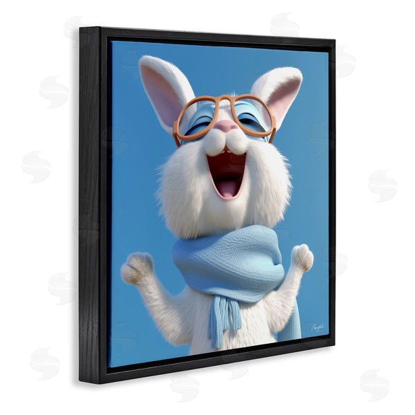 Stupell Industries Roozbeh | Happy Rabbit In Blue