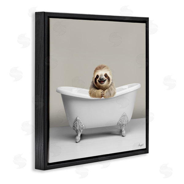 Stupell Industries Roozbeh | Happy Sloth In Bathtub