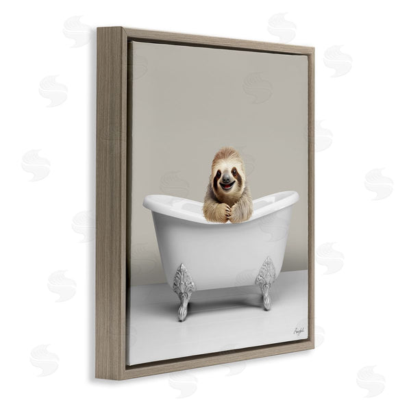 Stupell Industries Roozbeh | Happy Sloth In Bathtub