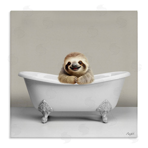 stupell industries Roozbeh | Happy Sloth in Bathtub