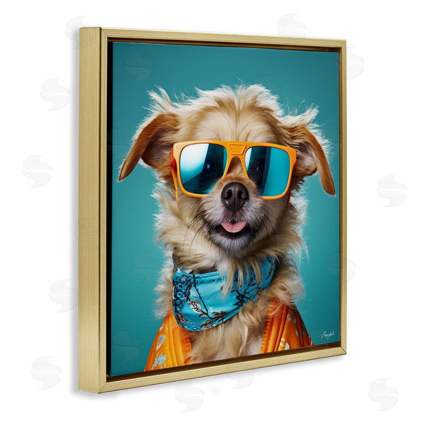 Stupell Industries Roozbeh | Hipster Dog Portrait