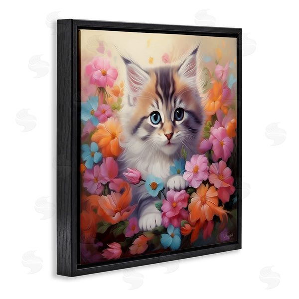 Stupell Industries Roozbeh | Kitten In Flower Meadow