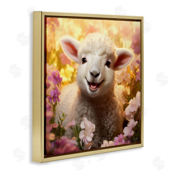 Stupell Industries Roozbeh | Lamb In Flower Meadow