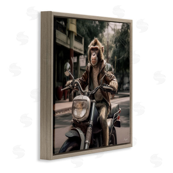 Stupell Industries Roozbeh | Monkey Motorcycle Biker