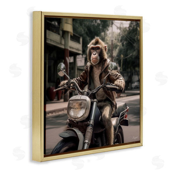 Stupell Industries Roozbeh | Monkey Motorcycle Biker