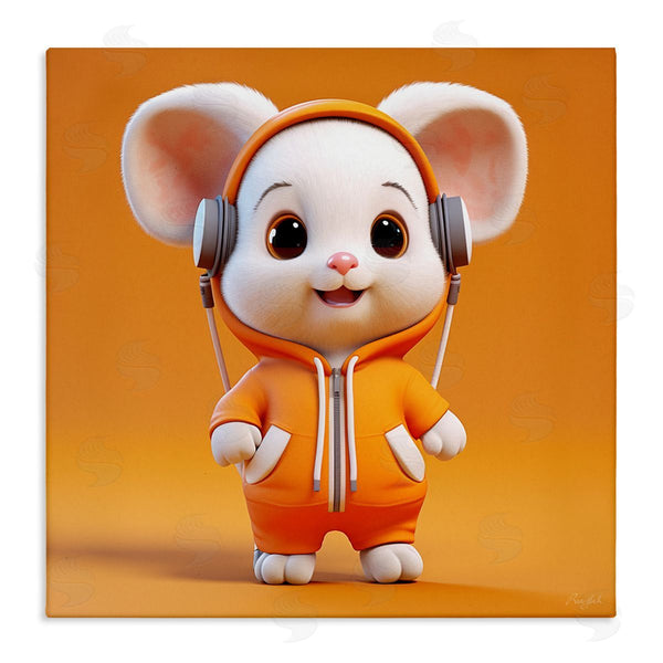 stupell industries Roozbeh | Mouse with Headphones