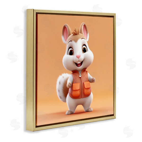 Stupell Industries Roozbeh | Orange Chipmunk Cartoon