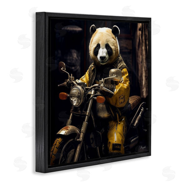 Stupell Industries Roozbeh | Panda On Motorcycle