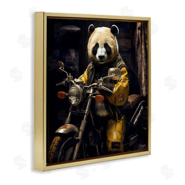 Stupell Industries Roozbeh | Panda On Motorcycle