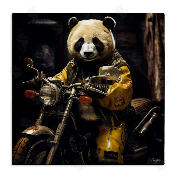 stupell industries Roozbeh | Panda on Motorcycle