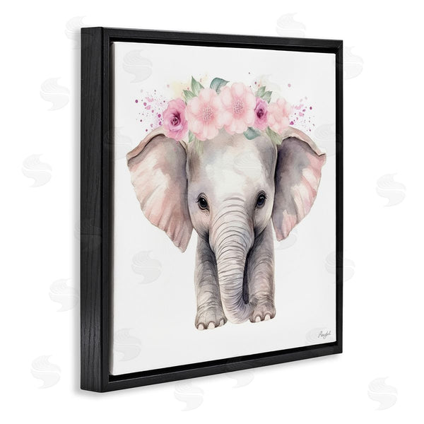 Stupell Industries Roozbeh | Pink Floral Elephant