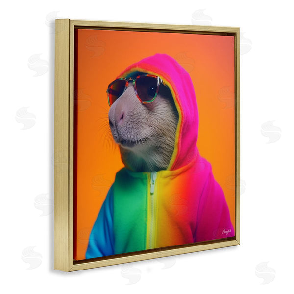 Stupell Industries Roozbeh | Rainbow Beaver Portrait