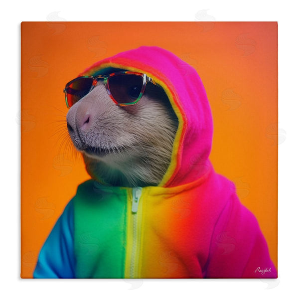 stupell industries Roozbeh | Rainbow Beaver Portrait