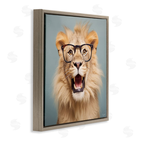 Stupell Industries Roozbeh | Roaring Lion In Glasses