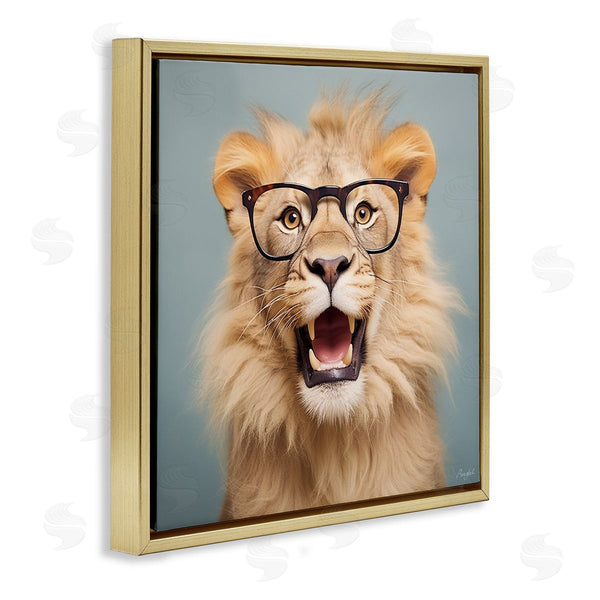 Stupell Industries Roozbeh | Roaring Lion In Glasses