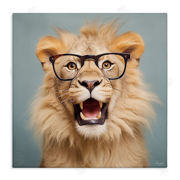stupell industries Roozbeh | Roaring Lion in Glasses